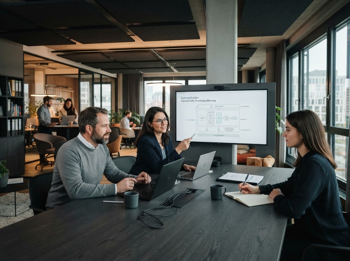 Ventrid2 Caxomd team reviewing investment risk data in a quiet office setting